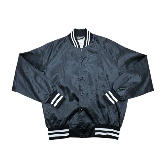 Men’s Vintage The Heart of America Chevy jacket nylon black 1990s - Picture 1 of 4